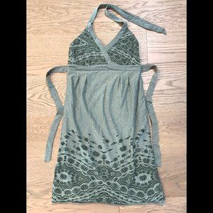 S small Athleta sage green halter sundress, beach cover